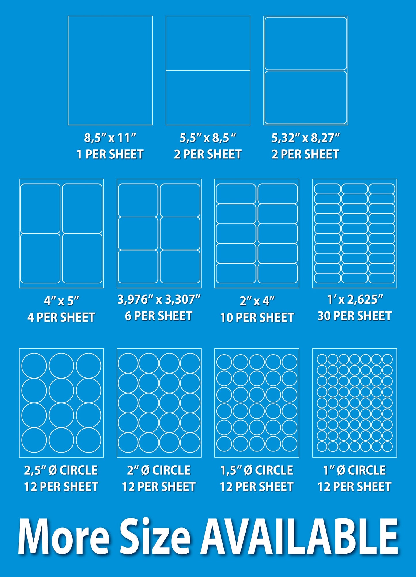3-1/3" x 4" Shipping Labels for Laser & Inkjet Printers