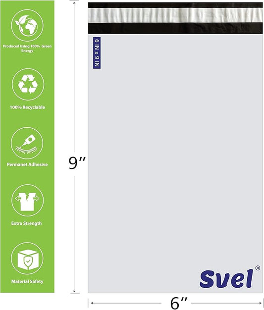 Poly Mailers, Poly Bags for Non-Fragile Items, 6"x9" 6000 Pcs