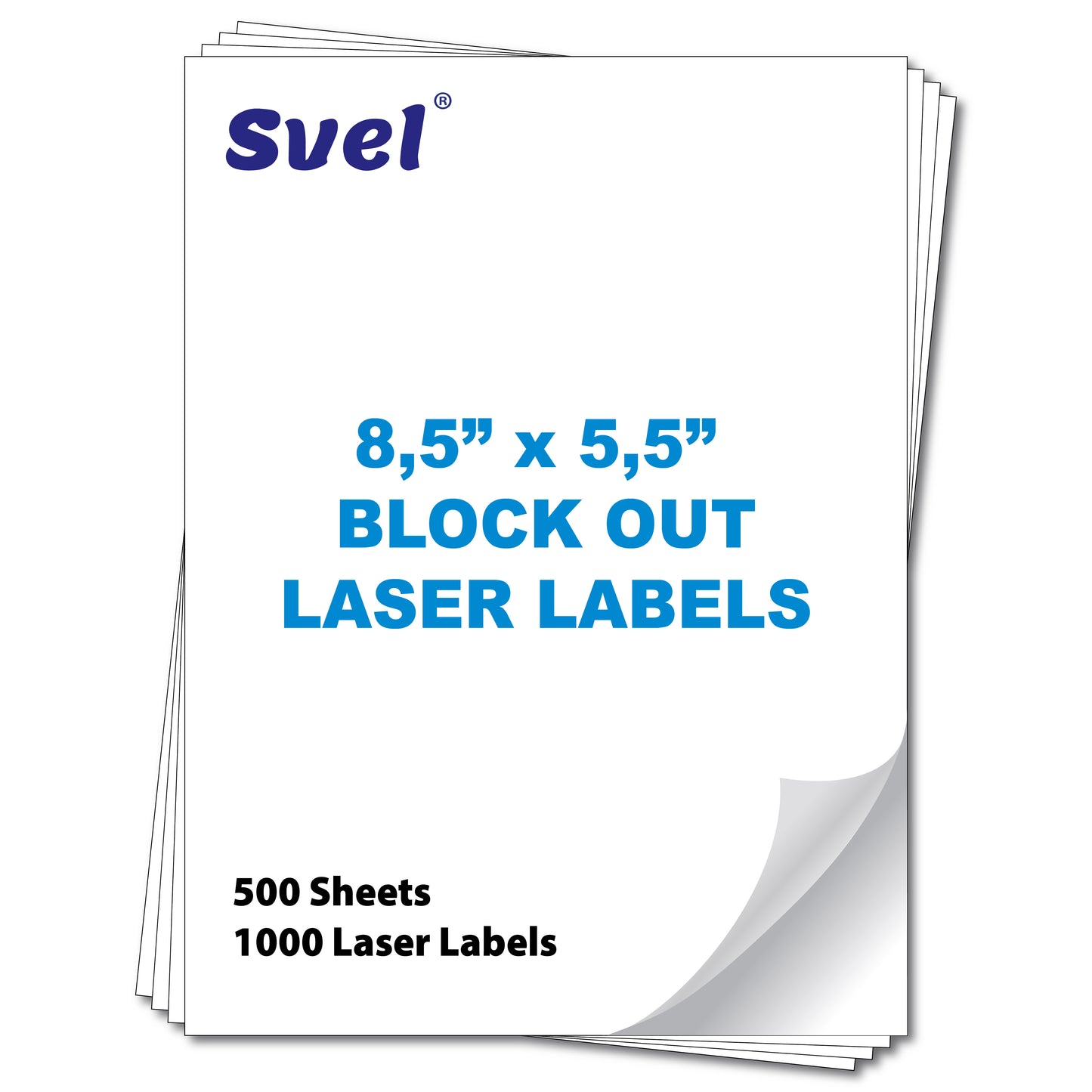 Blockout Full Sheet Labels Shipping Mailing Full Page Cover up Stickers Cover Old Barcodes & Addresses – Laser & Inkjet Printable
