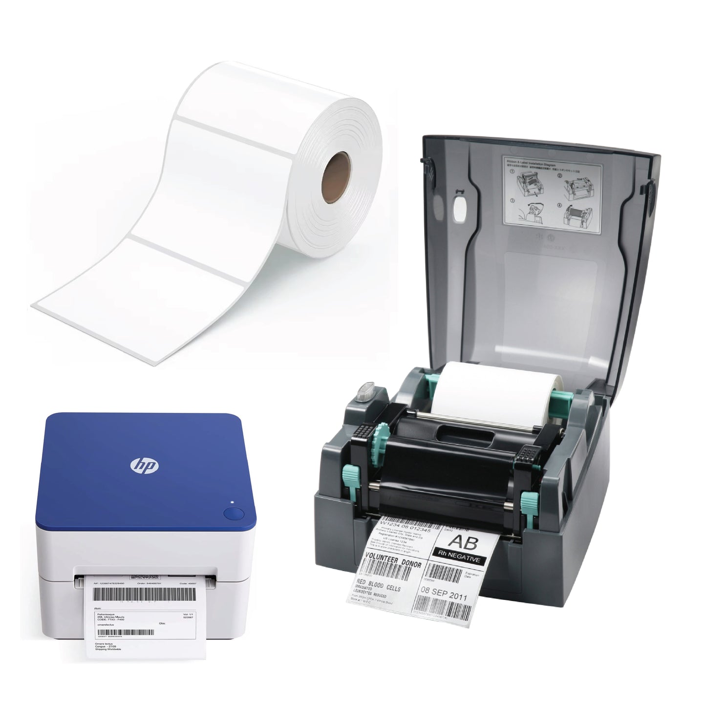 Thermal Shipping Label for Roll 4” x 6”, 1" Core, 16 Rolls (8000 Labels)