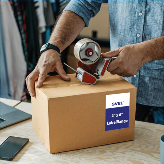 4" x 6" Fanfold Direct Thermal Labels White Perforated Shipping Labels