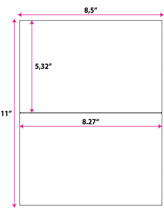 Shipping Labels for Laser & Inkjet Printers 4000 Labels 8.5”x5.5”Round