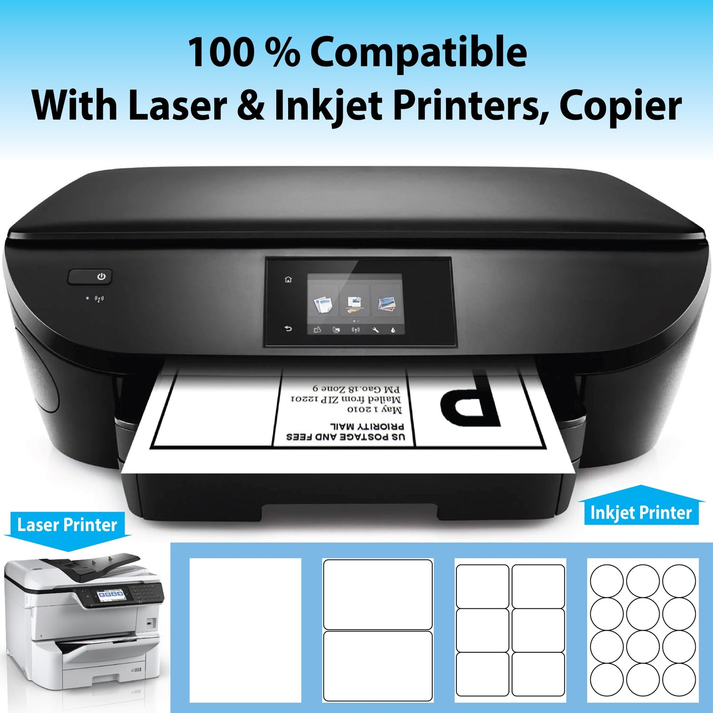 Shipping Labels for Laser & Inkjet Printers 30 Labels 8.5”x11”