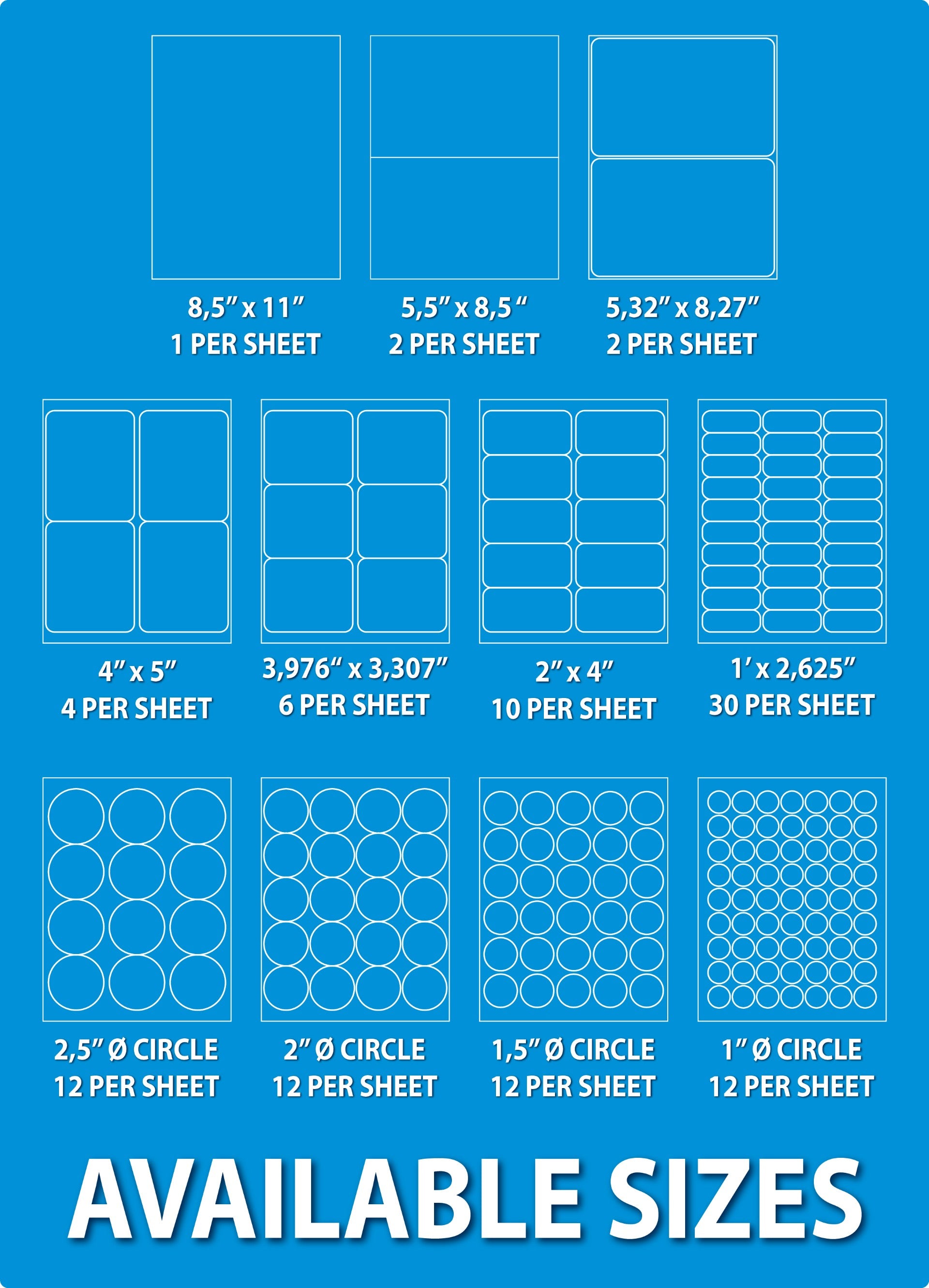 Shipping Labels for Laser & Inkjet Printers 900 Labels 1"x2-5/8"