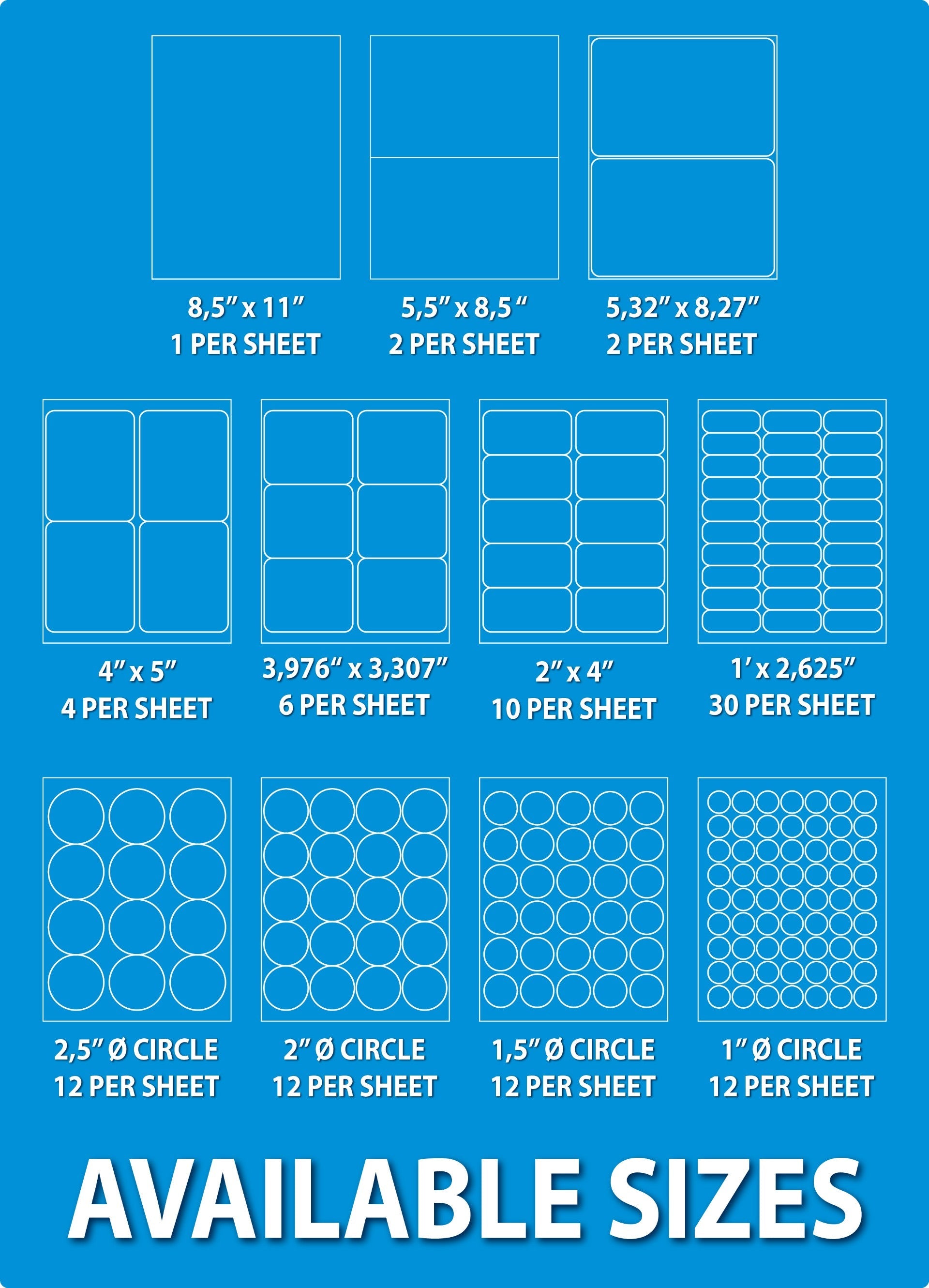 Shipping Labels for Laser & Inkjet Printers 3000 Labels 1"x2-5/8"