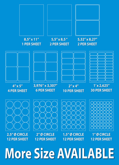 2” Round Shipping Labels for Laser & Inkjet Printers