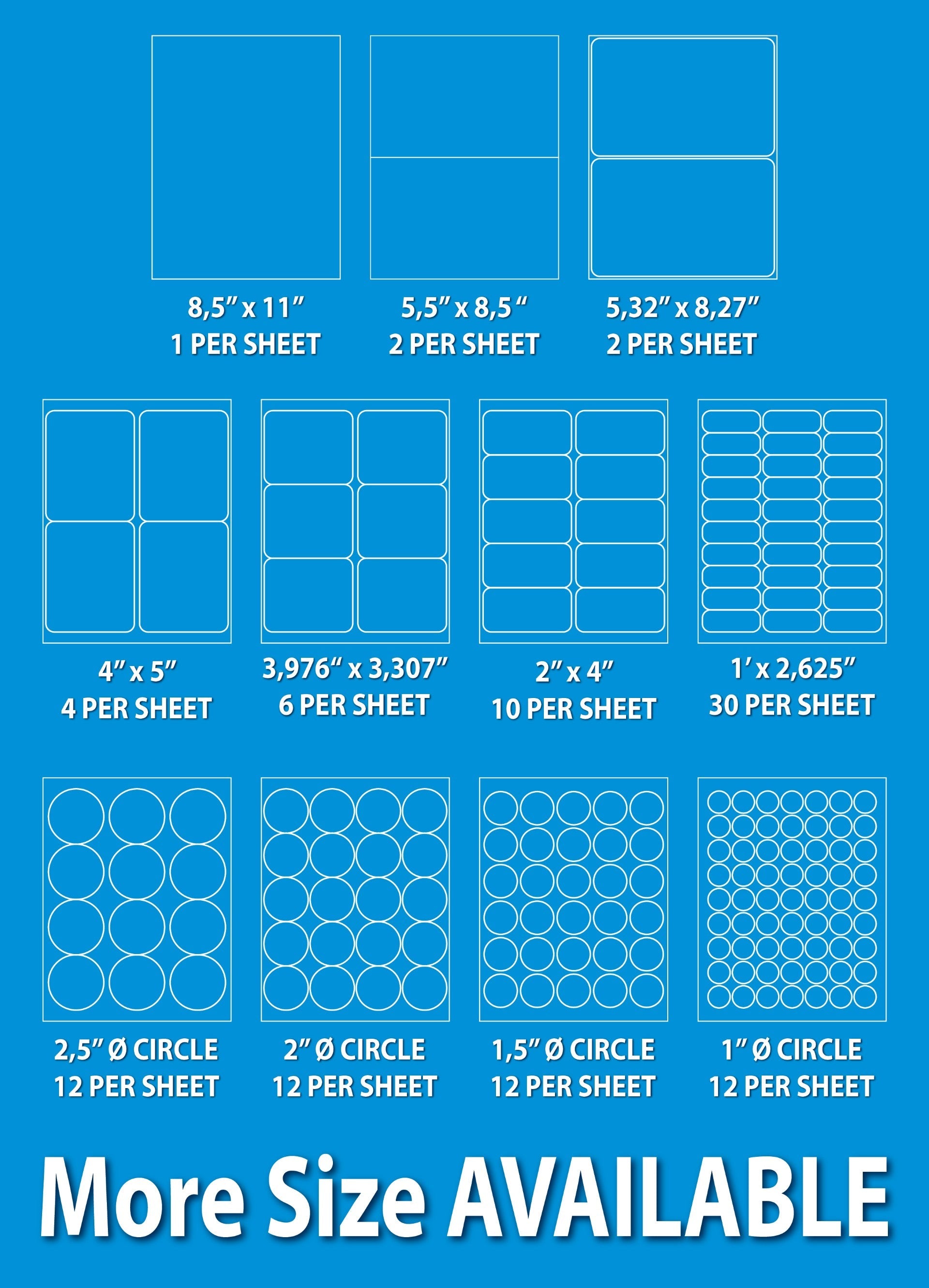 Shipping Labels for Laser & Inkjet Printers, 600 Labels 3-1/3" x 4"