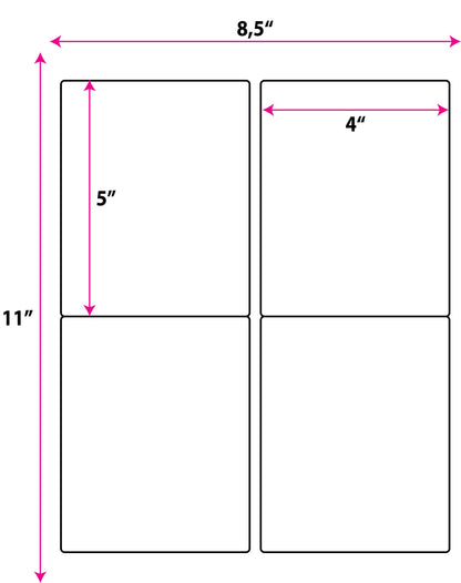 4” x 5” Shipping Labels for Laser & Inkjet Printers