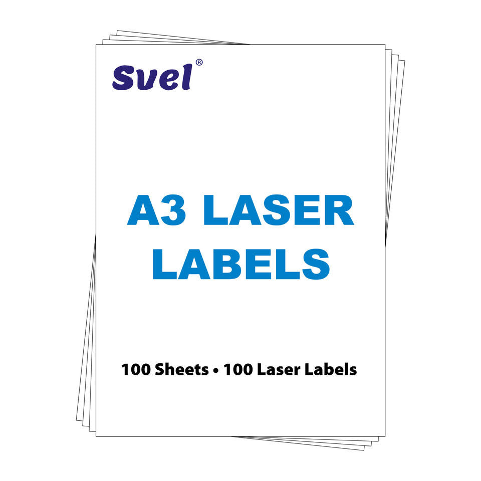 A3 Back Block  Labels for Laser & Inkjet Printers 100 Labels