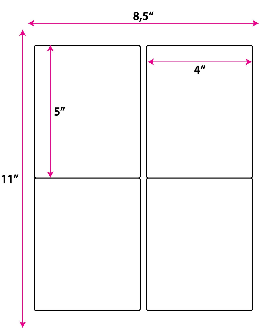 Shipping Labels for Laser & Inkjet Printers 400 Labels 4”x5”