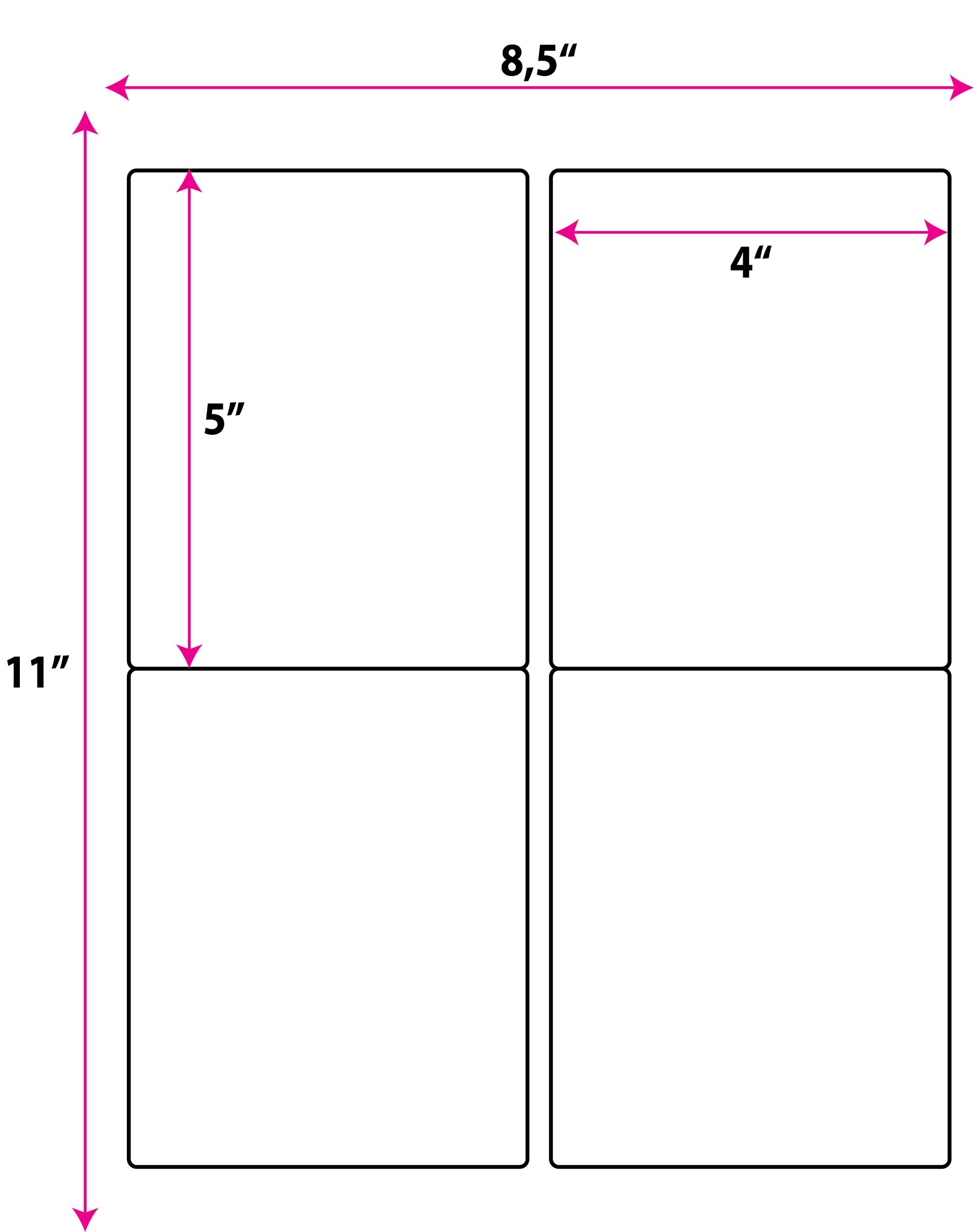 Shipping Labels for Laser & Inkjet Printers 400 Labels 4”x5”