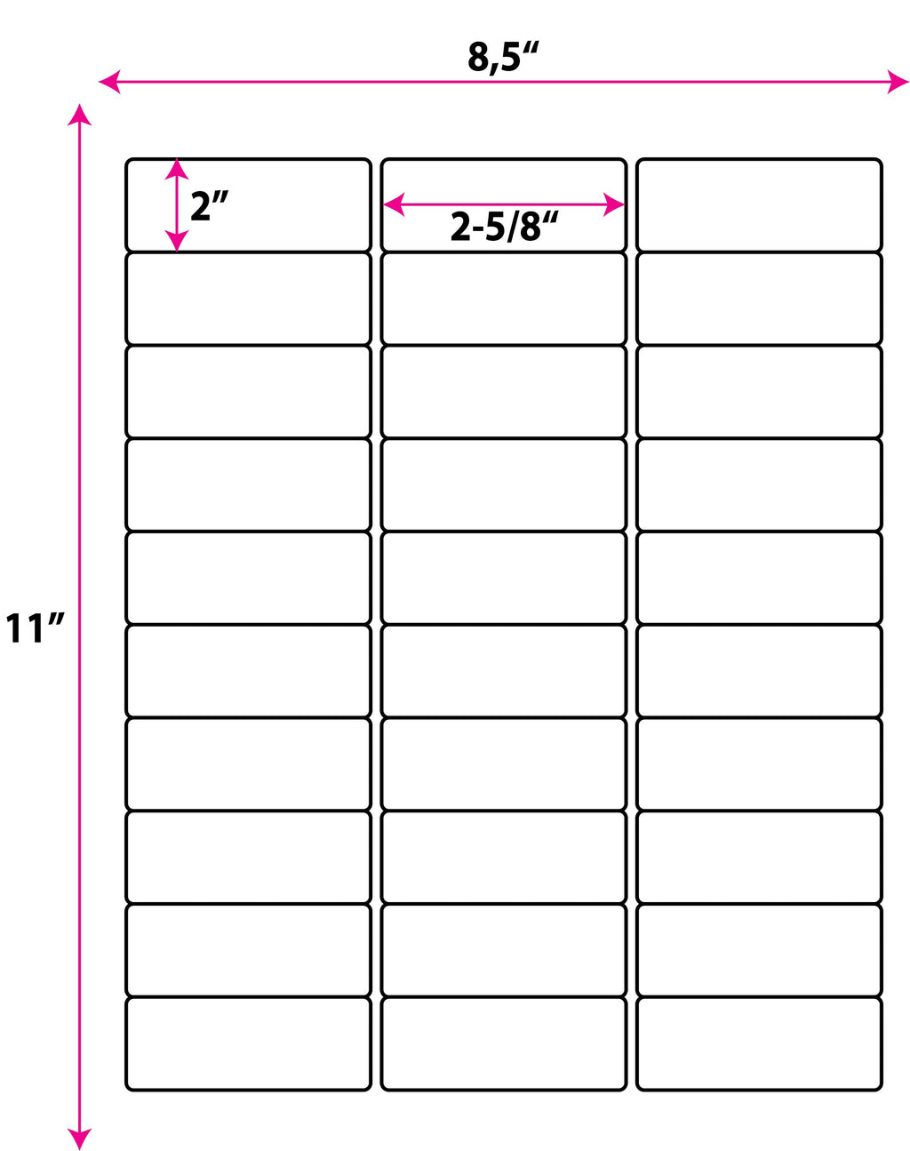 Shipping Labels for Laser & Inkjet Printers 900 Labels 1"x2-5/8"