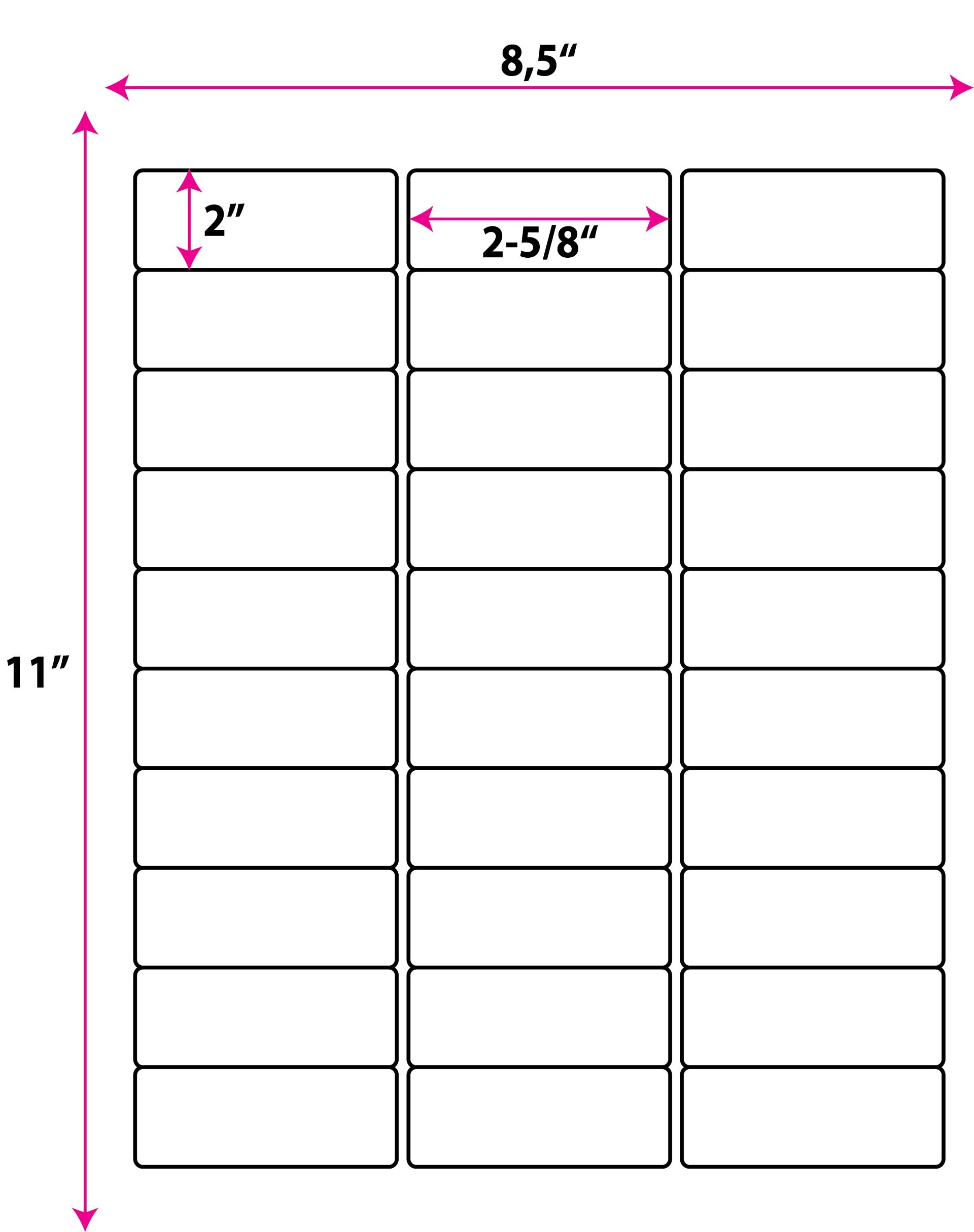 Shipping Labels for Laser & Inkjet Printers 900 Labels 1"x2-5/8"