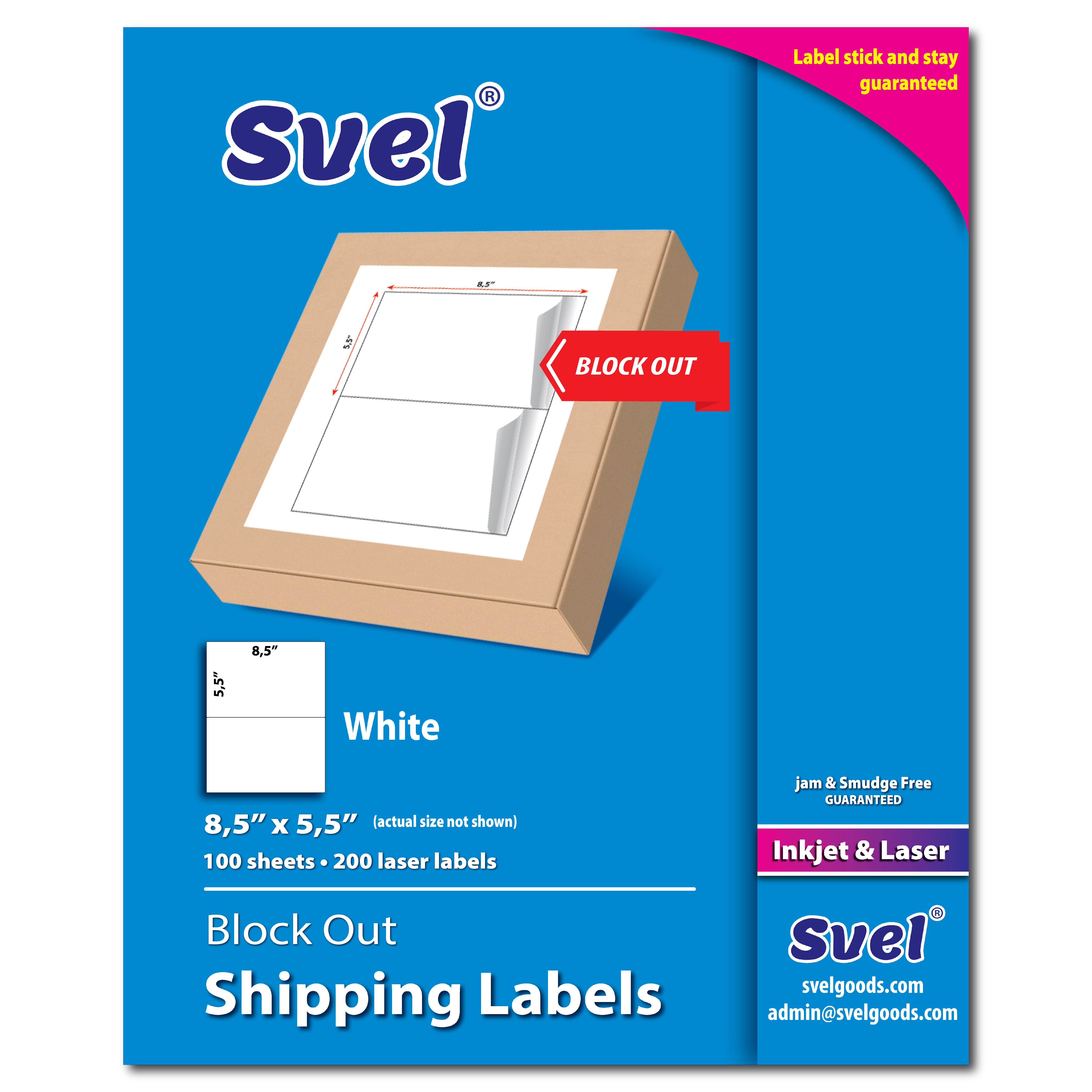 Block Ent Label Blockout Full Sheet Labels Cover up full page stickers covers barcode ...