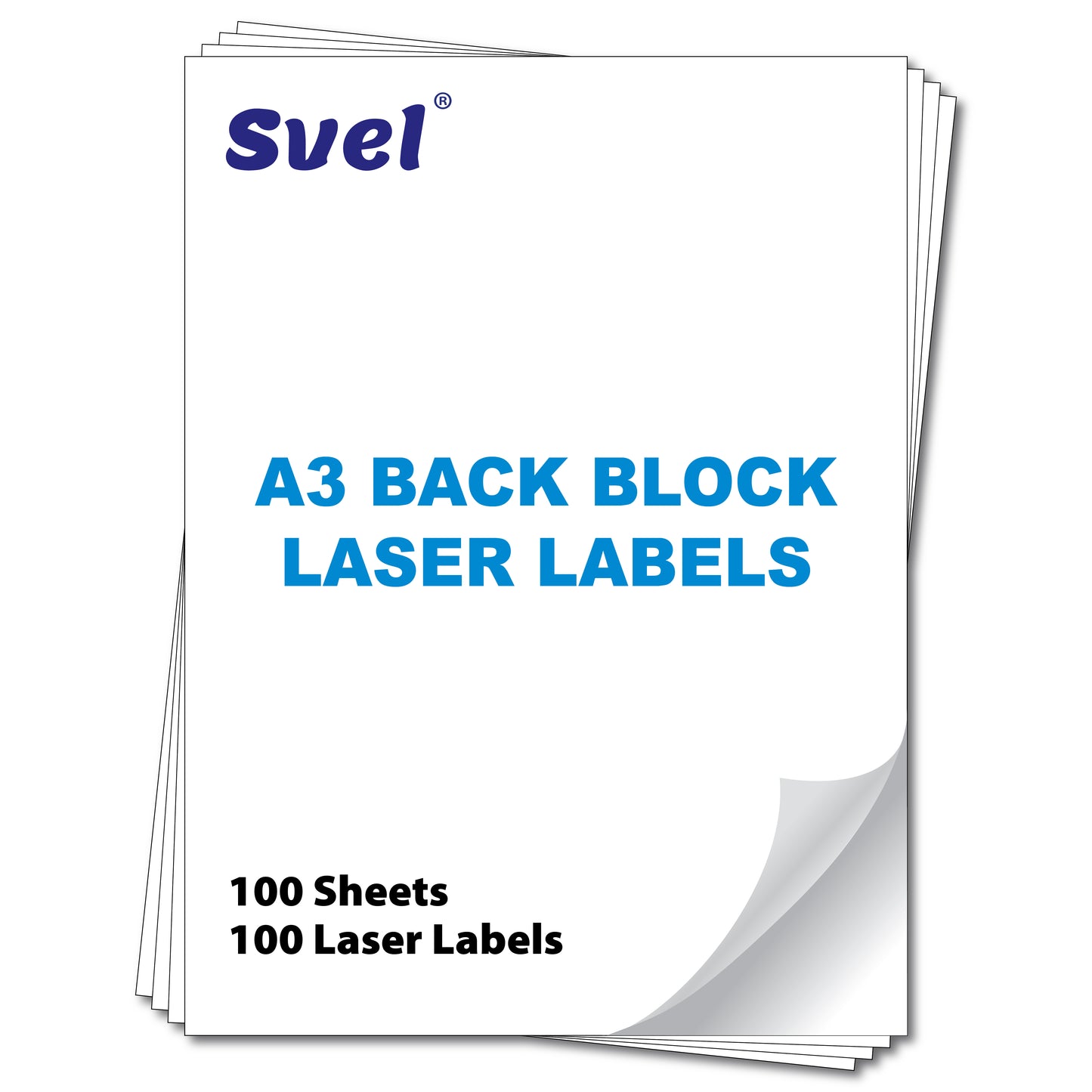 A3 Back Block  Labels for Laser & Inkjet Printers 100 Labels