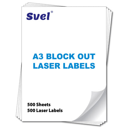 Blockout Full Sheet Labels Shipping Mailing Full Page Cover up Stickers Cover Old Barcodes & Addresses – Laser & Inkjet Printable