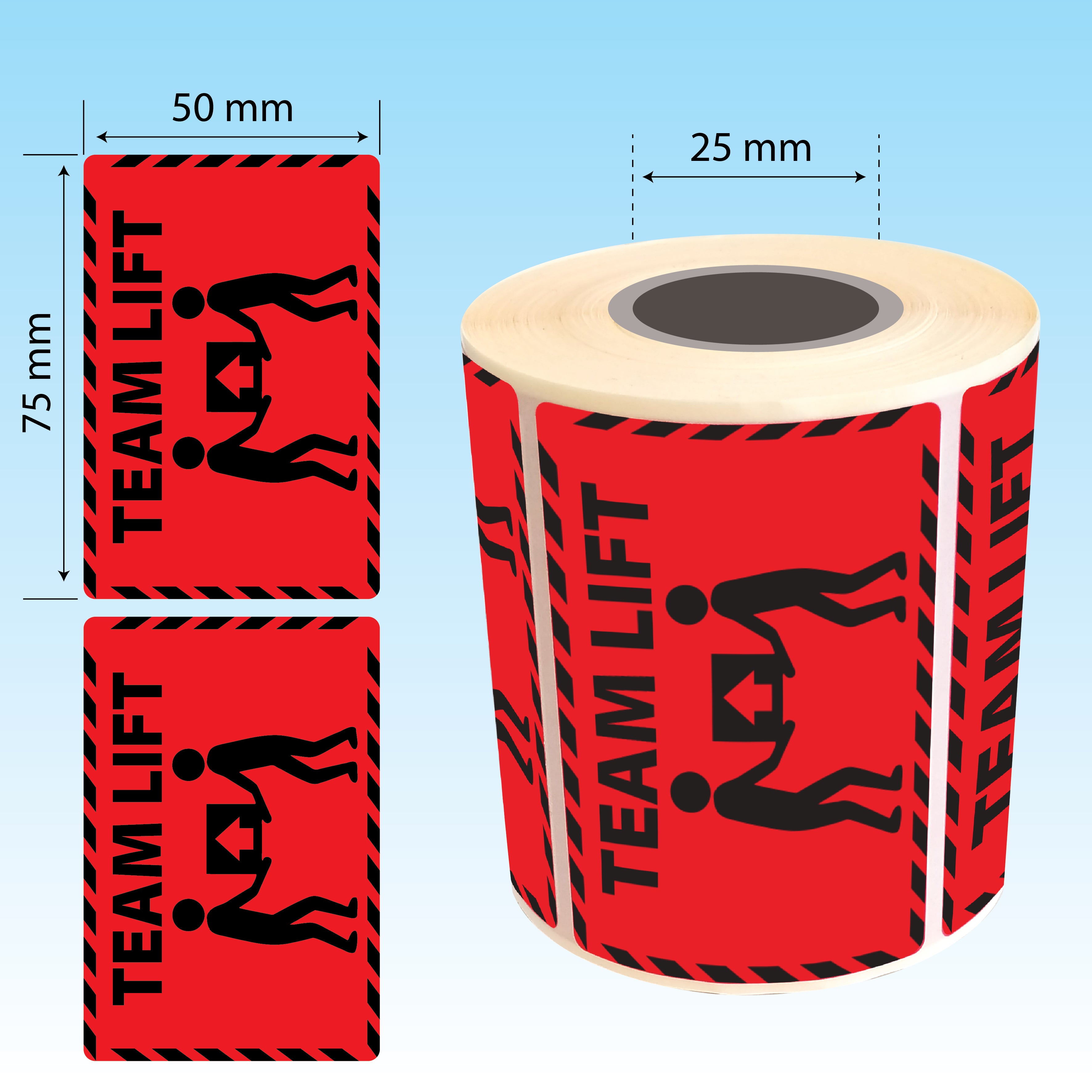 Team Lift Warning Labels 2x3 Inch 500 Pcs – Svel Goods