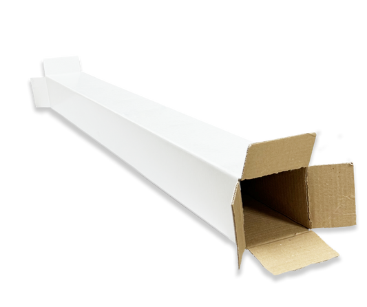 Shipping Tube Box 4x4x24" Premium Laminated Self-Sealing Edge for DTF Film Rolls, UV Stickers, Posters & Blueprints