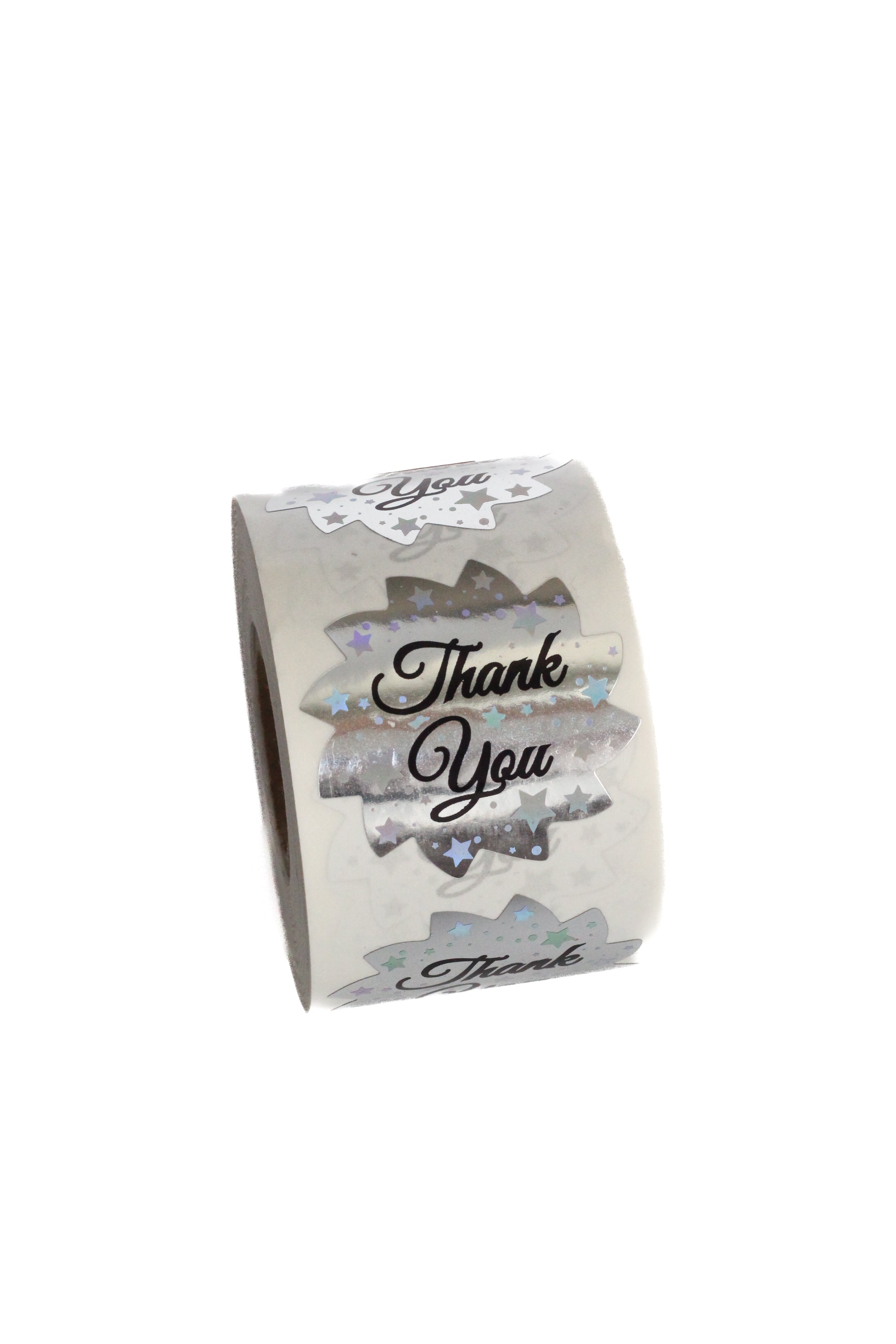 Thank You Labels for Small Business 1.5 R Inch (Silvery)