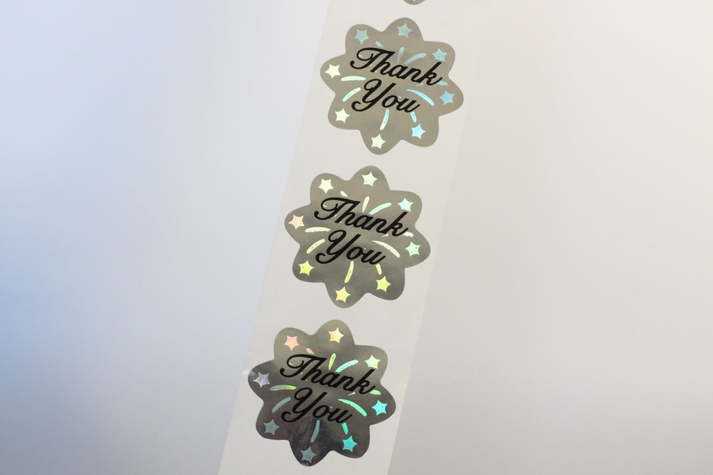 Thank You Labels for Small Business 1.5 R Inch (Leaf)