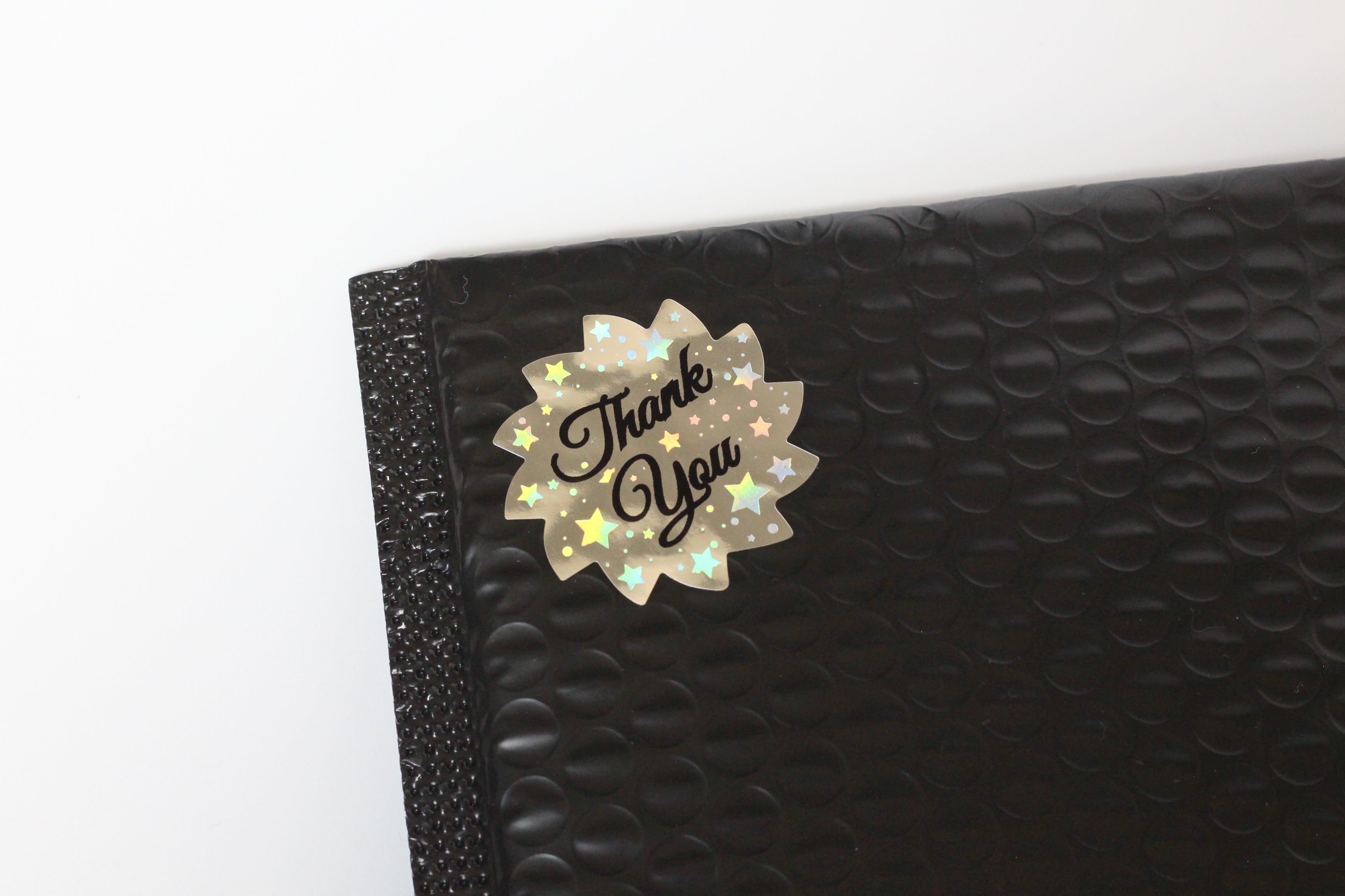 Thank You Labels for Small Business 1.5 R Inch (Silvery)