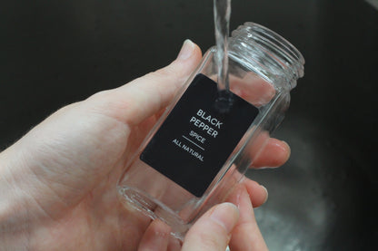 335 Pcs Kitchen Pantry & Spice Labels for Food Containers Black