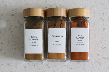 125 Pcs Kitchen Spice Labels for Food Containers