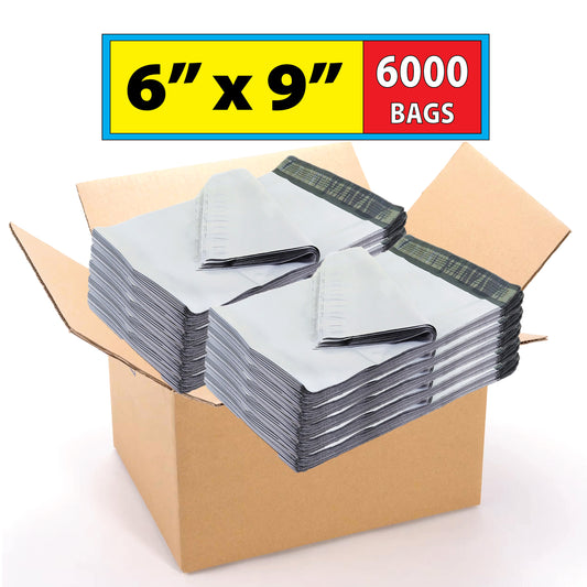 Poly Mailers, Poly Bags for Non-Fragile Items, 6x9 Inch 6000 Pcs