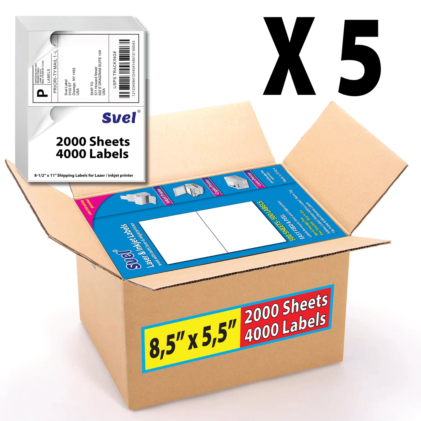 Shipping Labels for Laser & Inkjet Printers and Thermal  Printers