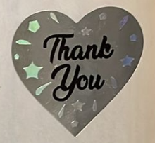 Thank You Labels for Small Business 1.5 R Inch (Love)