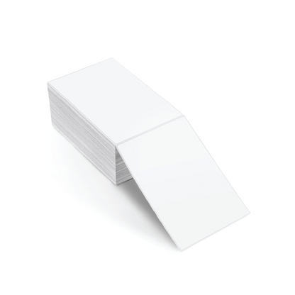 4" x 6" Fanfold Direct Thermal Labels White Perforated Shipping Labels