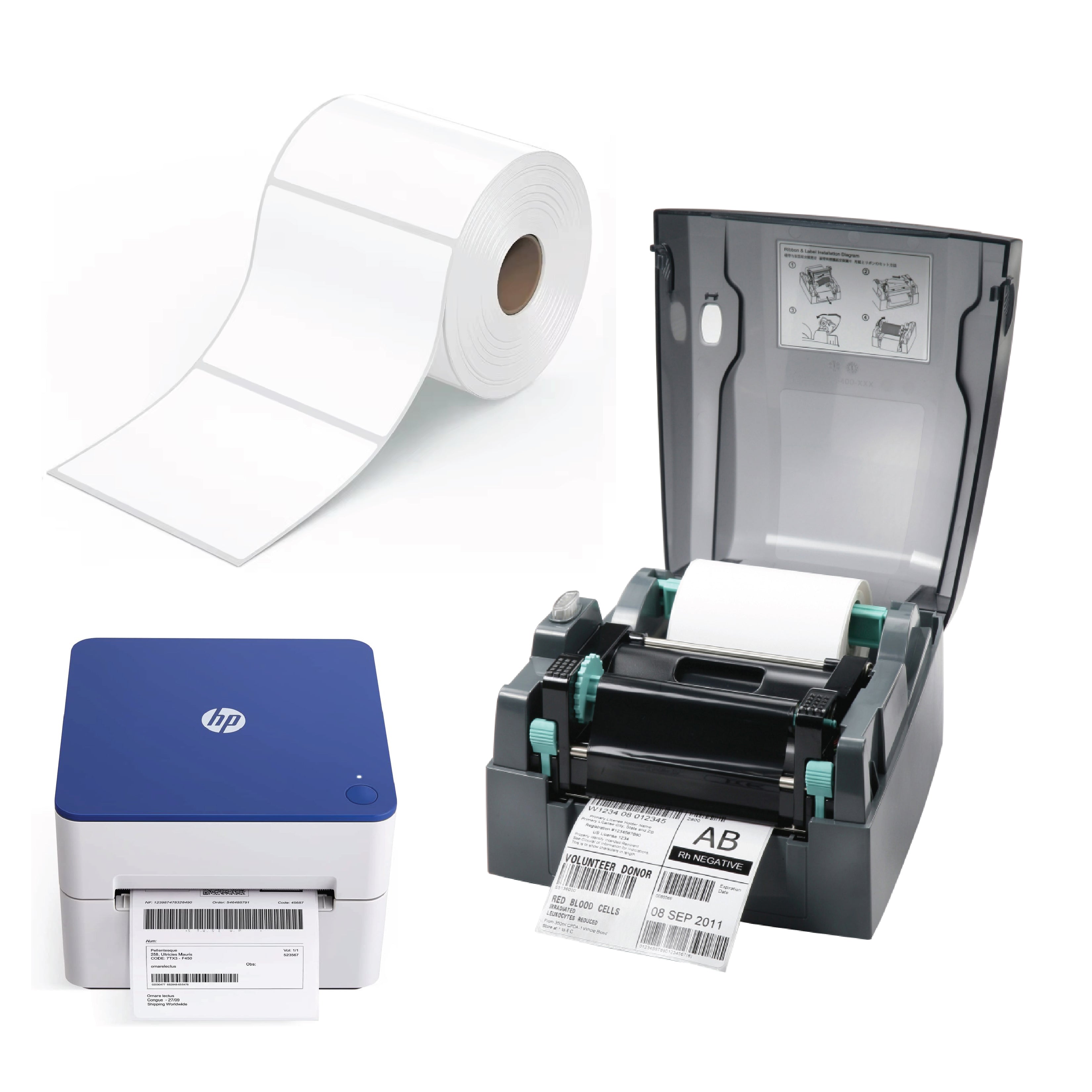 Svel Thermal Shipping Label for Roll 4”x6”,1'' Core, 4 Rolls (2000 Labels)
