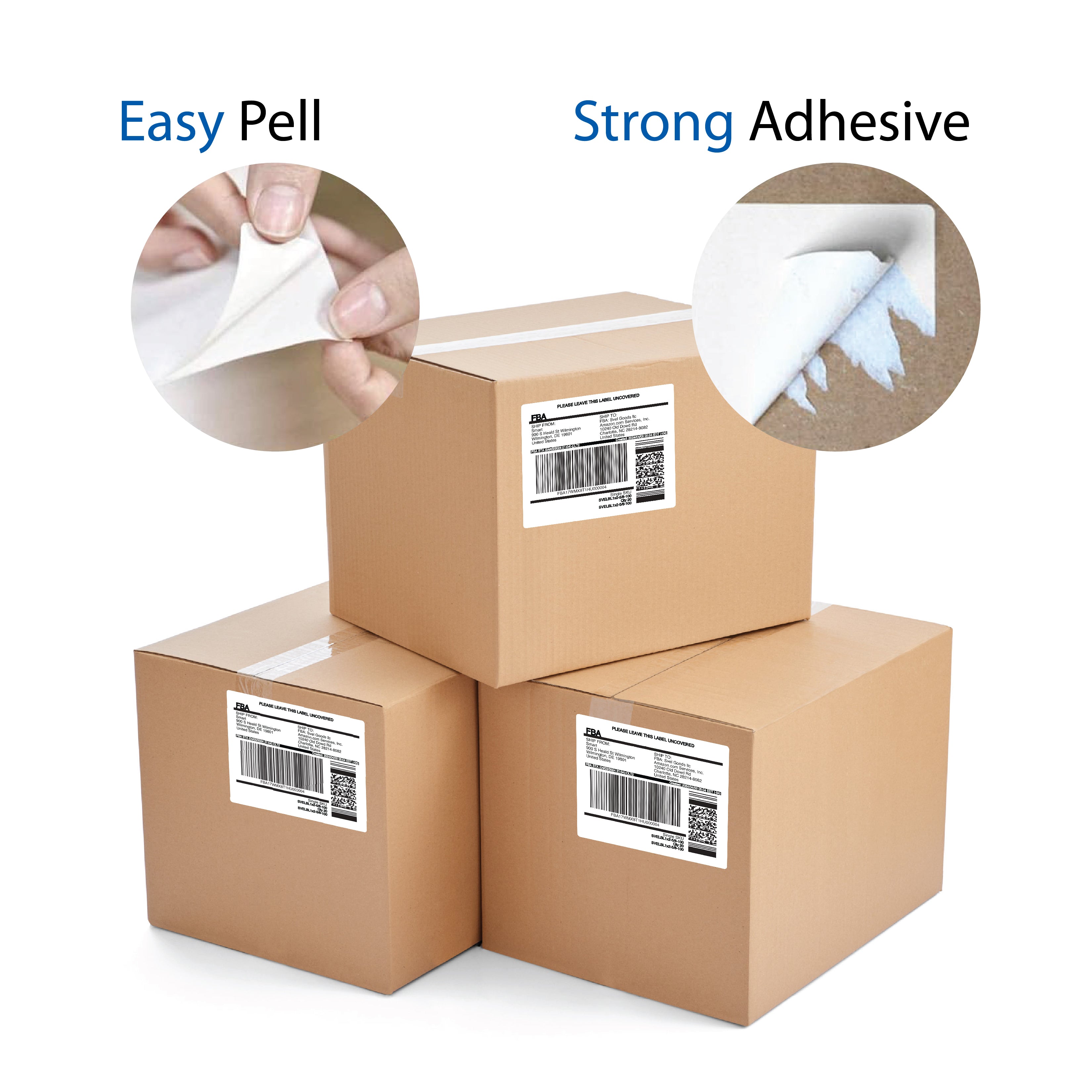 8.5” x 5.5” Round Shipping Labels for Laser & Inkjet Printers