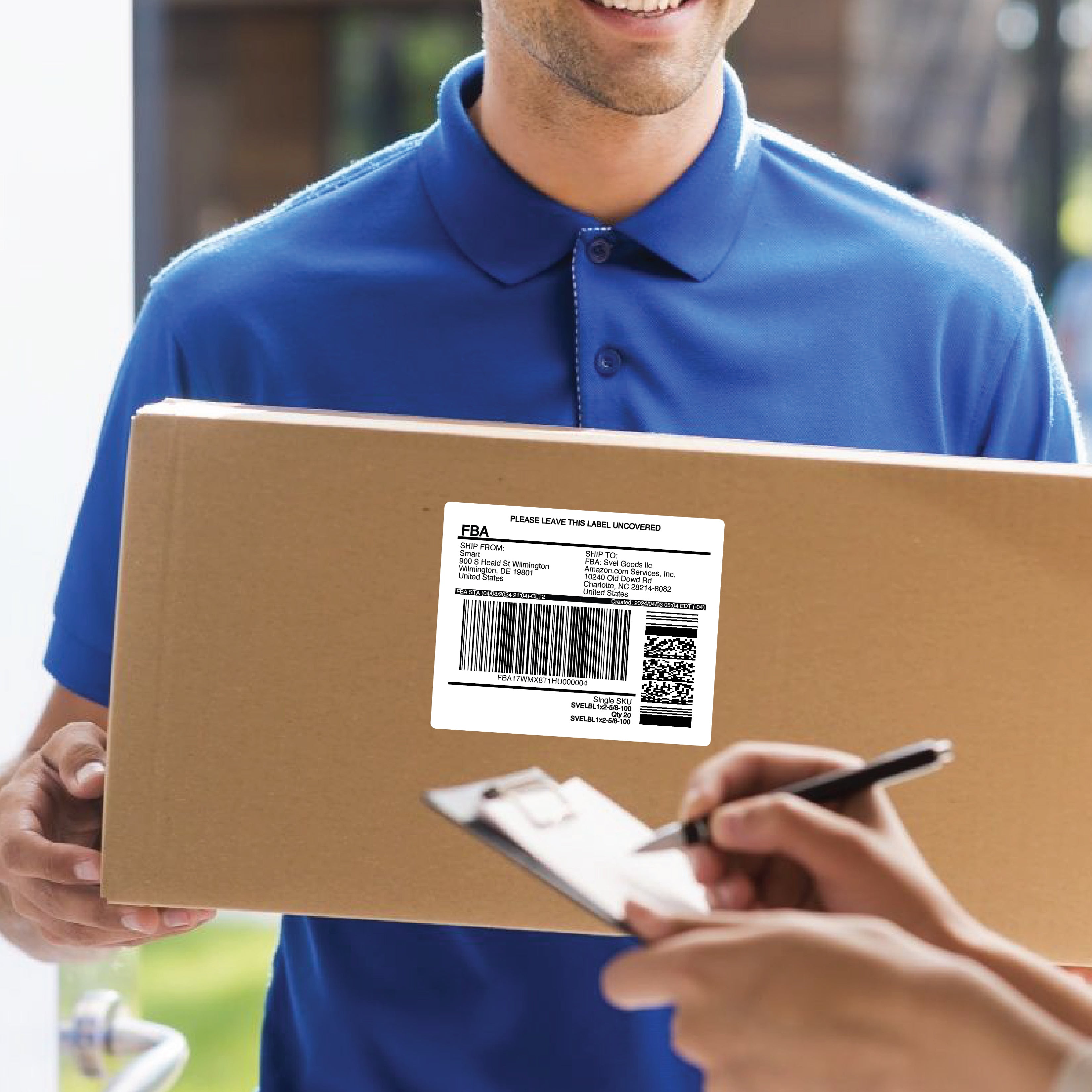 8.5” x 5.5” Round Shipping Labels for Laser & Inkjet Printers