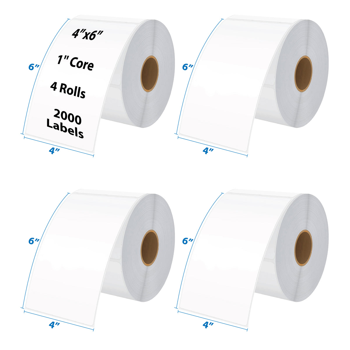 4" x 6" / 1" Core Thermal Shipping Label Rolls