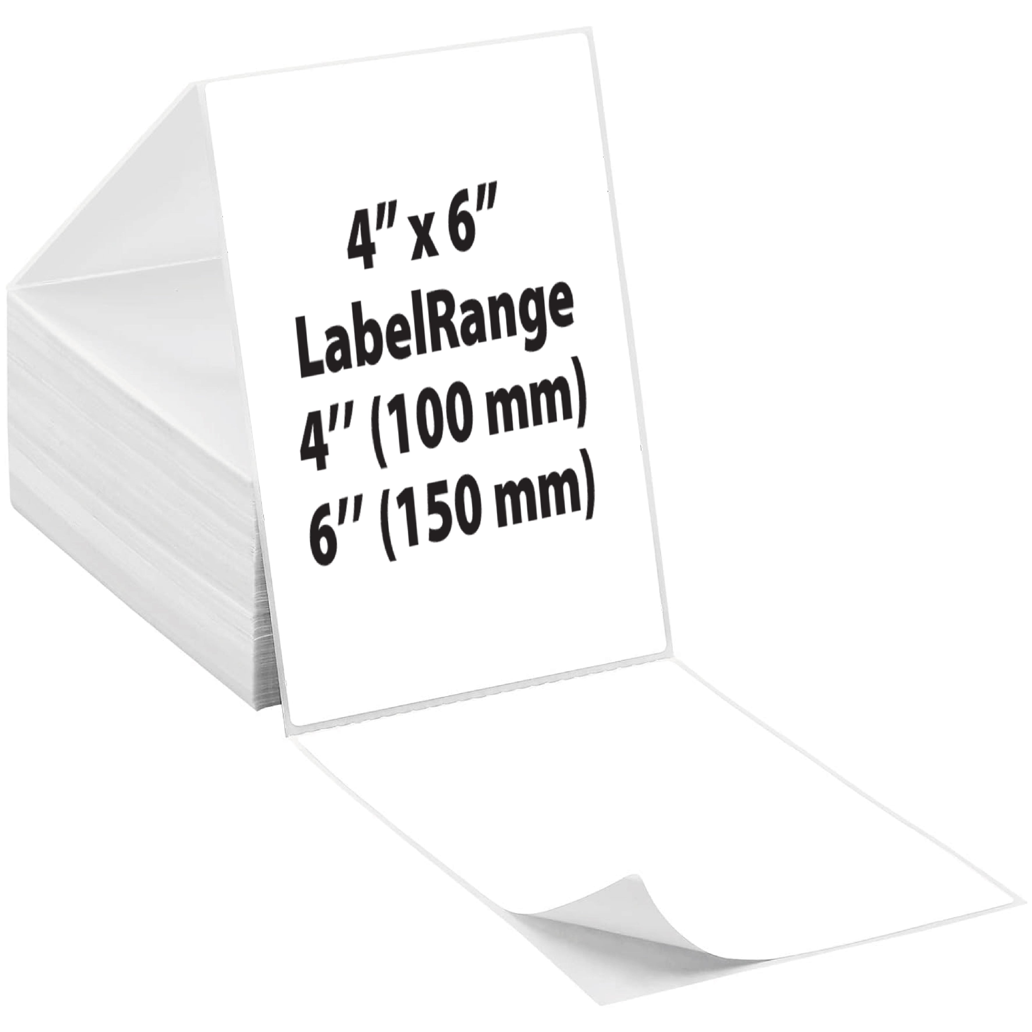 Svel Fanfold 4" x 6" Direct Thermal Labels White Perforated Shipping Labels,1 Stack,Total 2000
