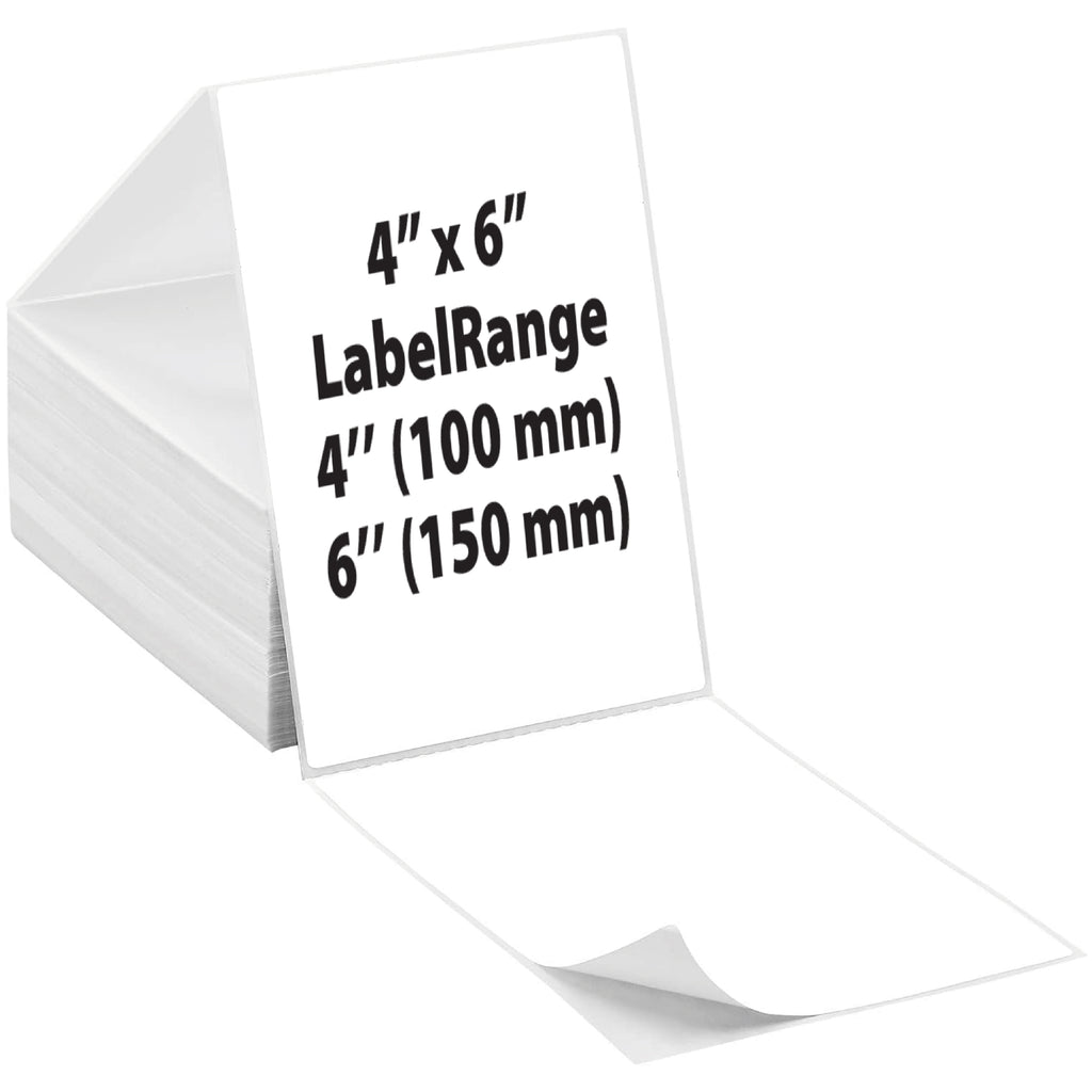Svel Fanfold 4" x 6" Direct Thermal Labels White Perforated Shipping Labels,4 Stack,Total 8000