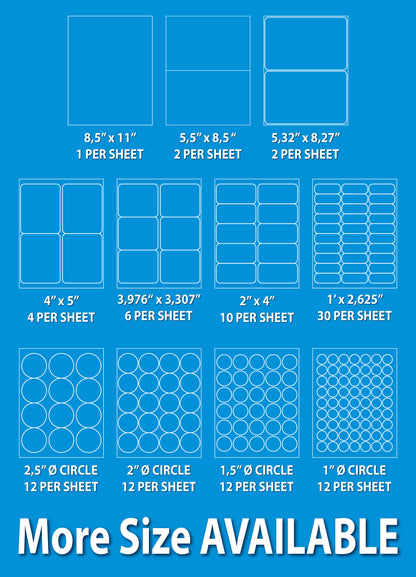 8.5” x 5.5” Shipping Labels for Laser & Inkjet Printers
