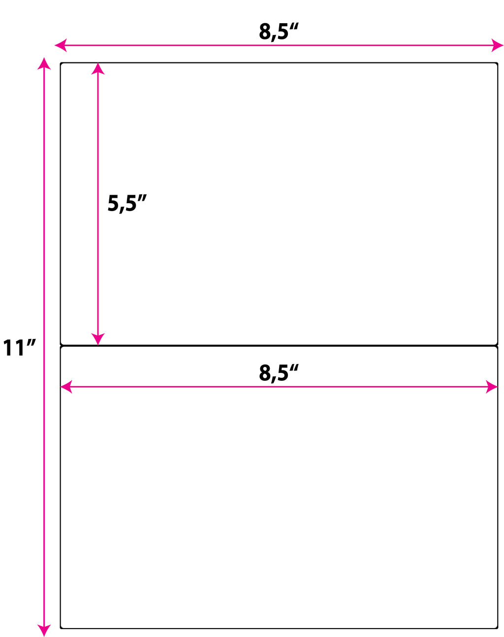8.5” x 5.5” Shipping Labels for Laser & Inkjet Printers