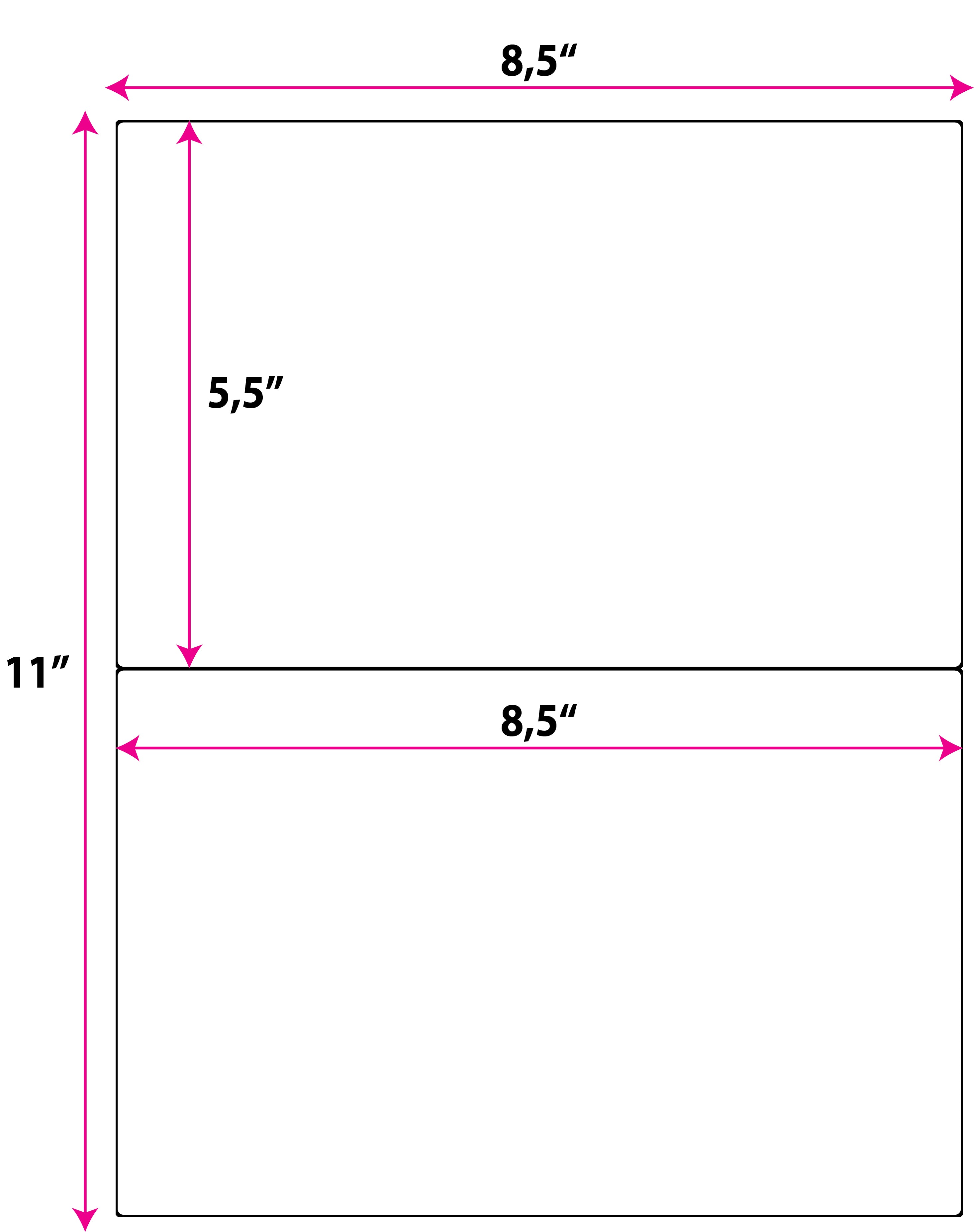 8.5” x 5.5” Shipping Labels for Laser & Inkjet Printers