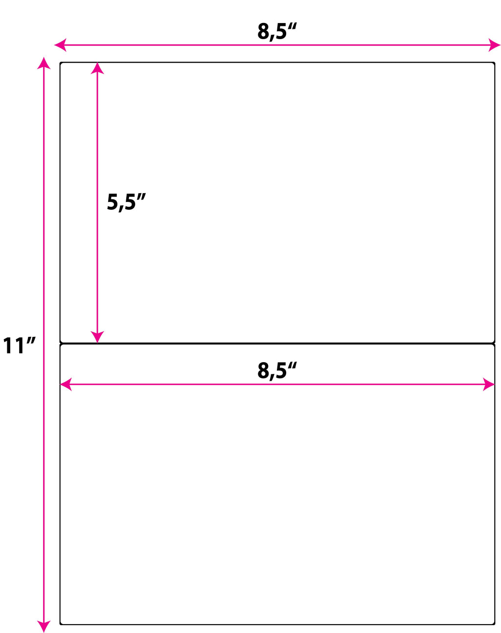 Shipping Labels for Laser & Inkjet Printers  8.5”x5.5” 4000 Labels