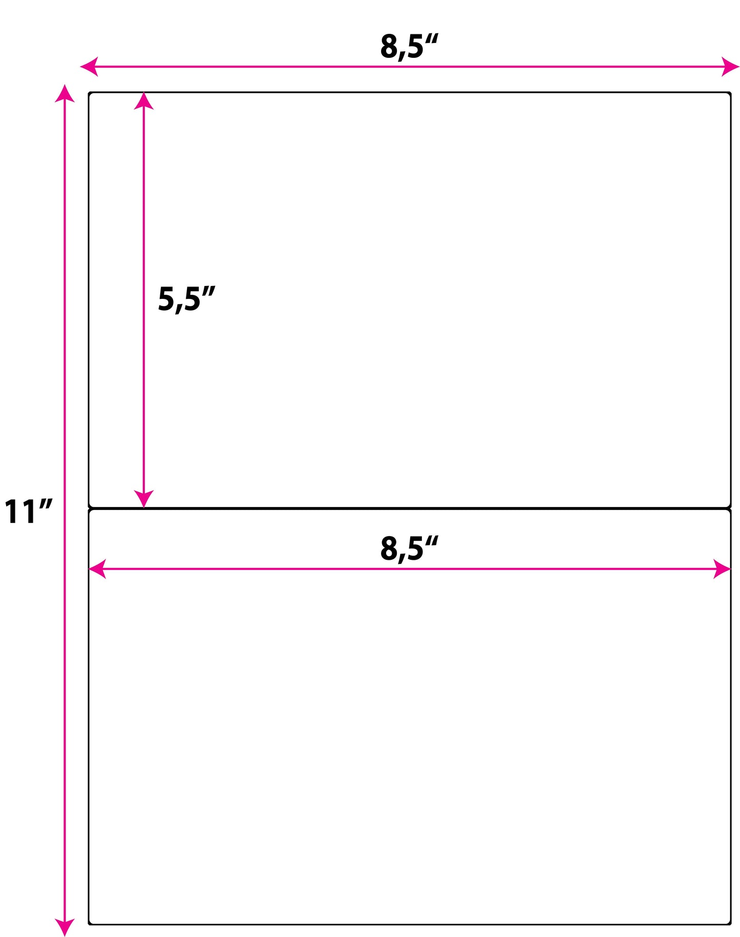 Shipping Labels for Laser & Inkjet Printers 200 Labels 8.5”x5.5”