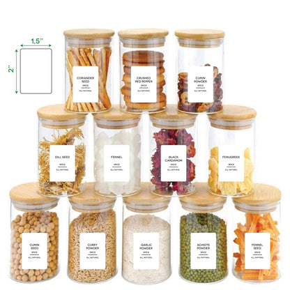 125 Pcs Kitchen Spice Labels for Food Containers