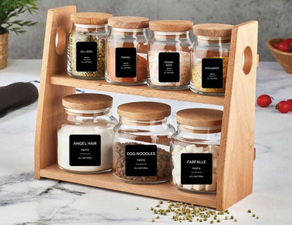 160 Pcs Kitchen Pantry Labels for Food Containers Black