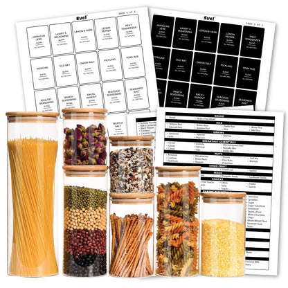 125 Pcs Kitchen Spice Labels for Food Containers