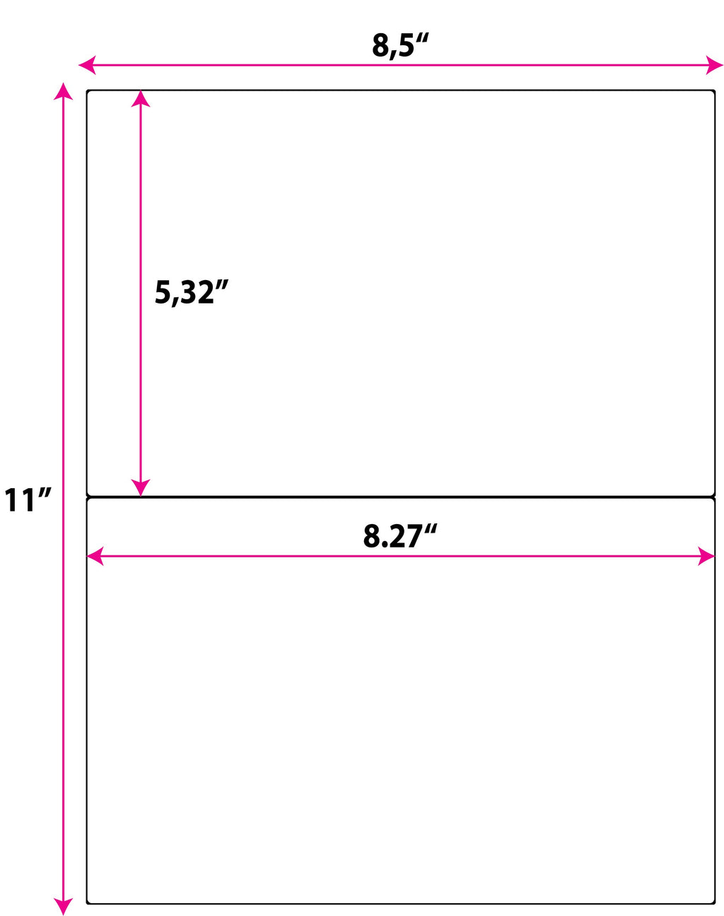 8.5” x 5.5” Round Shipping Labels for Laser & Inkjet Printers