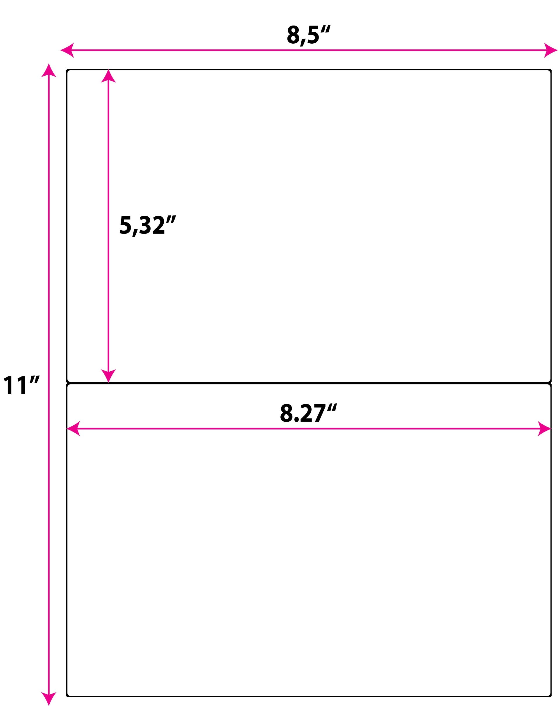 8.5” x 5.5” Round Shipping Labels for Laser & Inkjet Printers