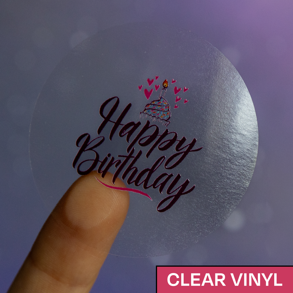 Custom Clear Vinyl Round Labels