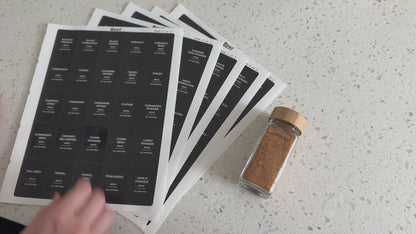160 Pcs Kitchen Pantry Labels for Food Containers Black