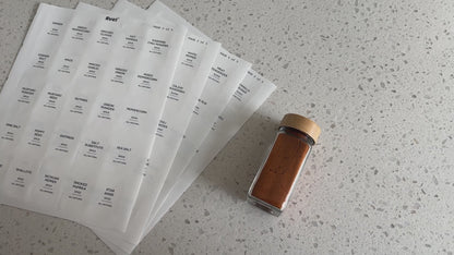 125 Pcs Kitchen Spice Labels for Food Containers